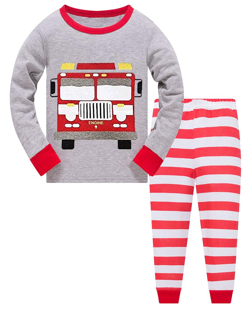 Jungen Pyjamas, Dinosaurier Langarm Zweiteiler Pyjama, Kinder Baumwolle Pyjama Set, Winter, Weihnachten Nachtwäsche, Größe 1–12 Jahre