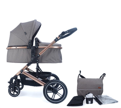 Pixini Neyla Combi Pushchair with Accessories (3-in-1 Set with Baby Seat Black/Black)