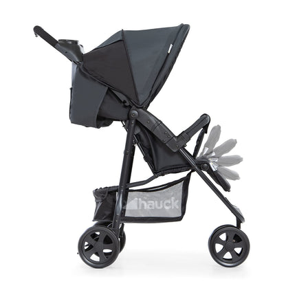 hauck Buggy Citi Neo II mit Getränkehalter, Einhändig Klein Faltbar, für Kinder ab Geburt bis 22 kg mit Liegefunktion, Tasche im Verdeck, XL Korb bis 3 kg (Black)