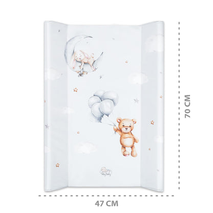 Wickelunterlage Wickelauflage Keil 70x47 cm - Wickeltischauflage für Babys abwaschbare und wasserdichte Wickelmulde ideal für Babybett und Wickeltisch Kaninchen Motiv