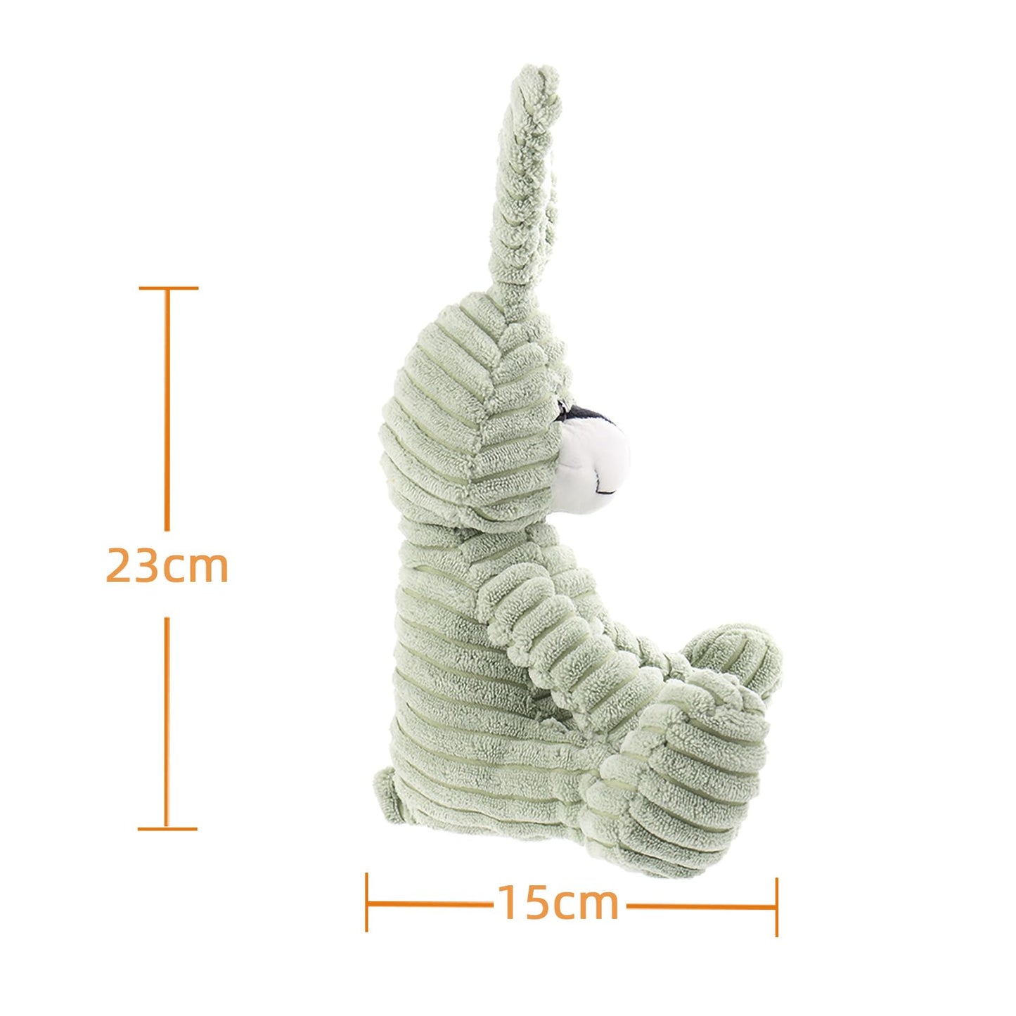 Apricot Lamb Cuddly Toy Green Rabbit 23 cm - Plush Toy Plush Toy for Children and Baby - Fluffy Stuffed Toy for Playing, Gift & Cuddling - Cosy Cuddly Toy - Cord Rabbit