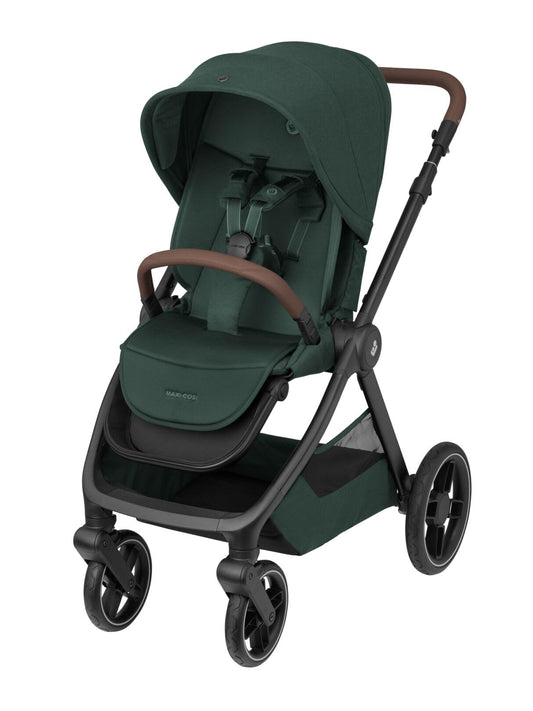 Maxi-Cosi Oxford Plus Baby Stroller 2 in 1 Set with Carrycot 0-4 Years 0-22kg Compact Folding Soft Suspension 3 Reclining Positions 10kg Storage Basket Twillic Graphite 