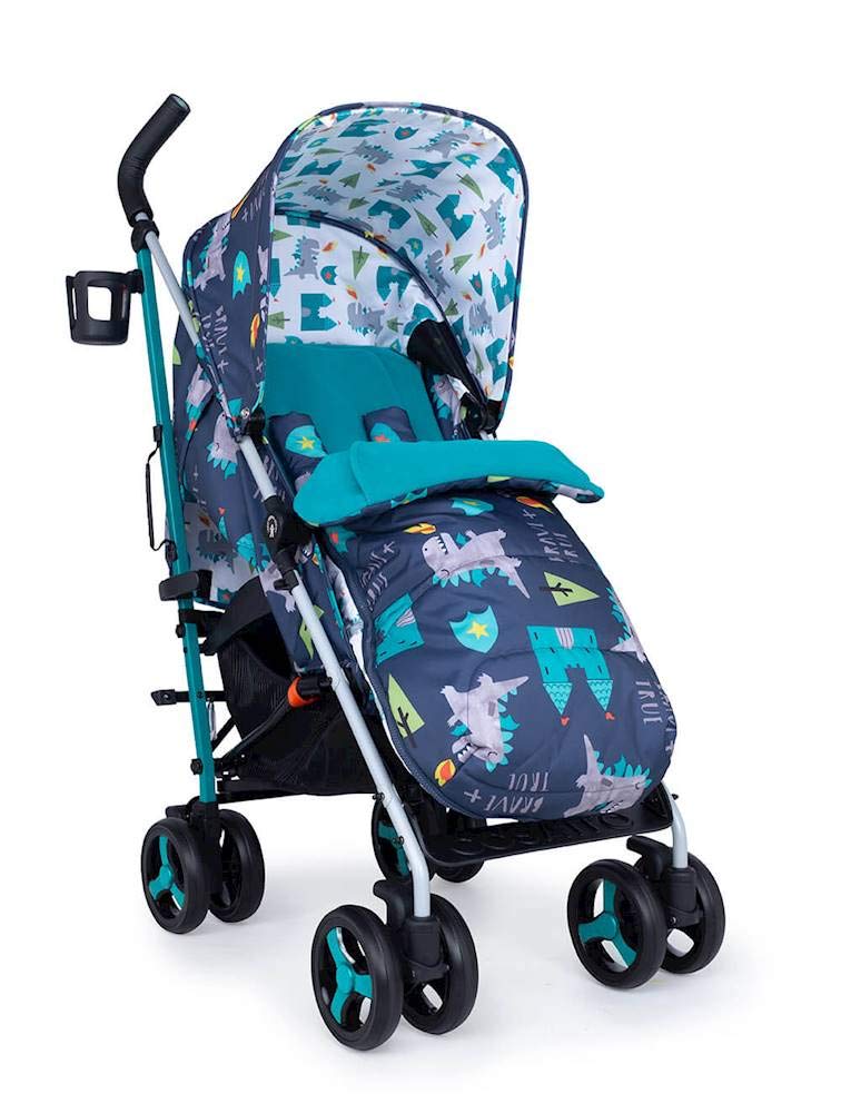 Cosatto Supa 3 Pushchair – Lightweight Stroller from Birth to 25kg - Compact Fold, Shopping Basket, Footmuff (Dragon Kingdom) | Mit UPF100+ Verdeck, Regenschutz und Sommerauflage für komfortable Fahrten bei jedem Wetter.
