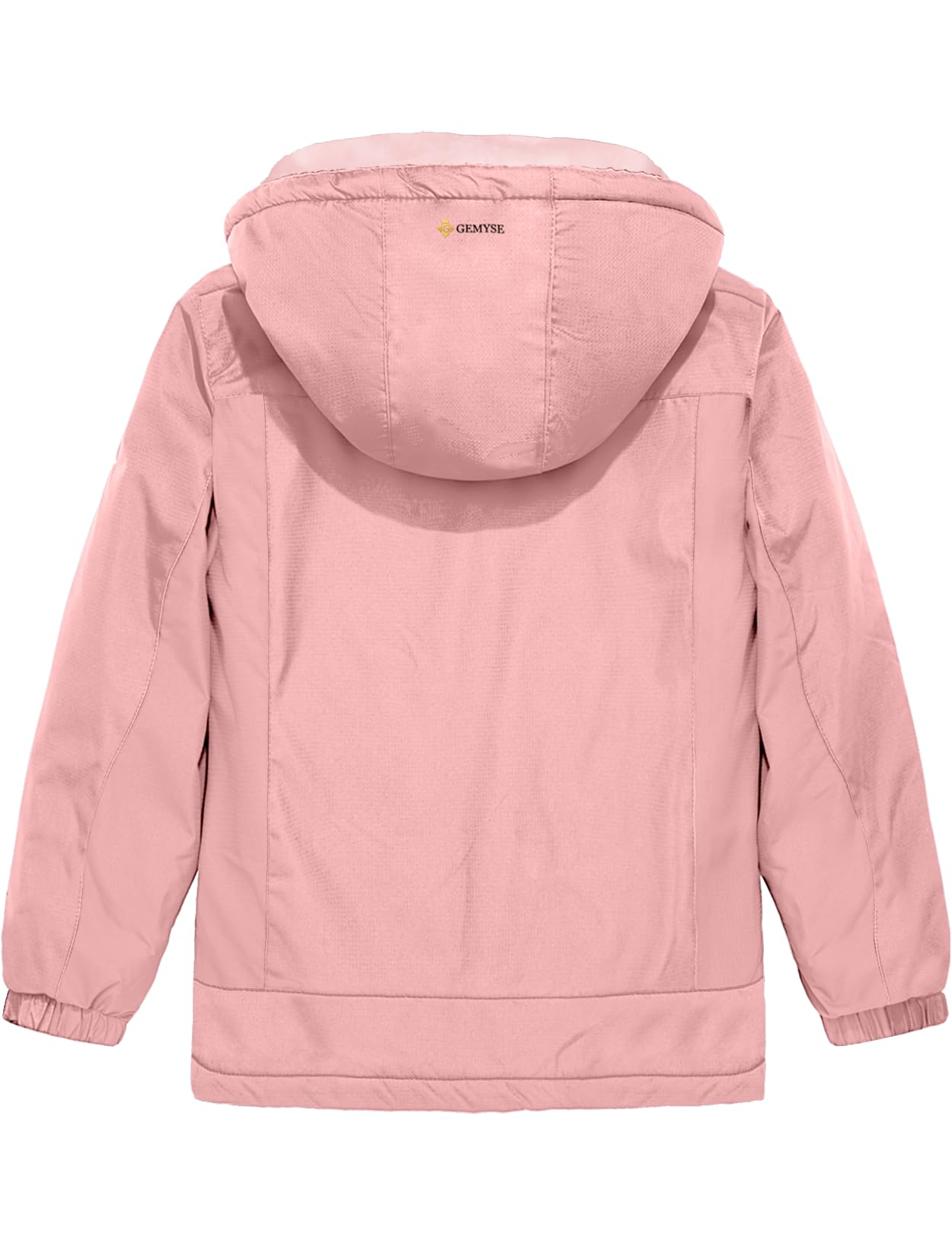 GEMYSE Girls' Waterproof Ski Jacket Windproof Fleece Outdoor Winter Jacket Rain Jacket with Hood