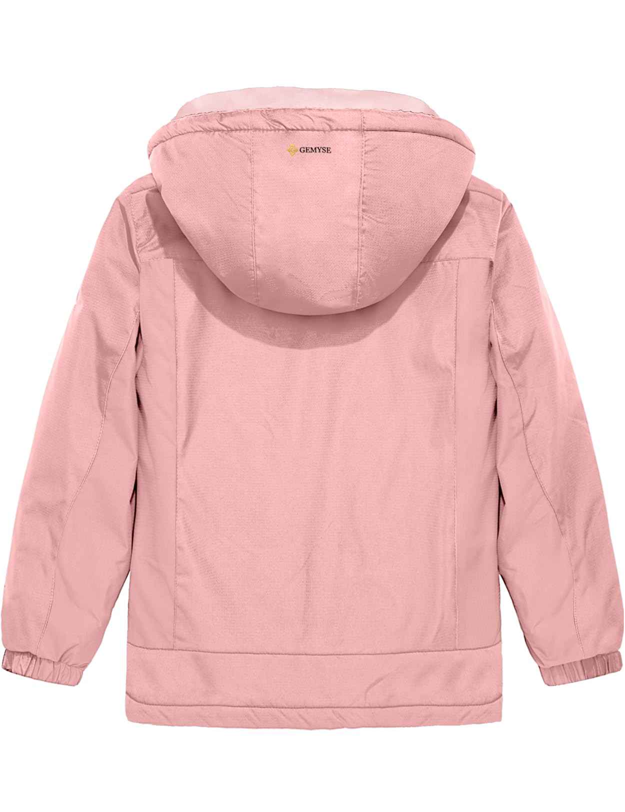 GEMYSE Girls' Waterproof Ski Jacket Windproof Fleece Outdoor Winter Jacket Rain Jacket with Hood