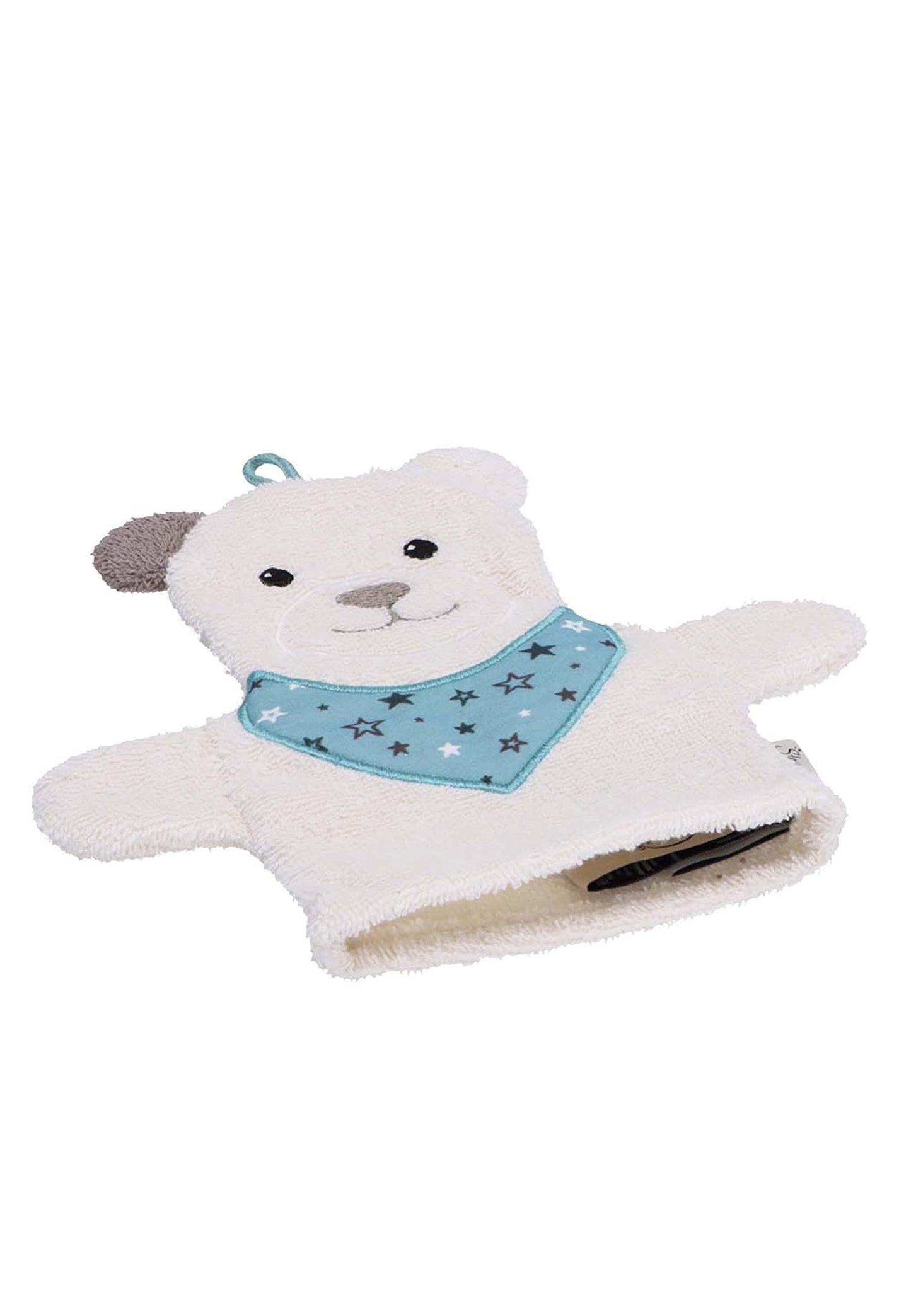 Sterntaler Spiel-Waschhandschuh Bär Ben, Größe: 22 x 24 cm, Mittelgrün