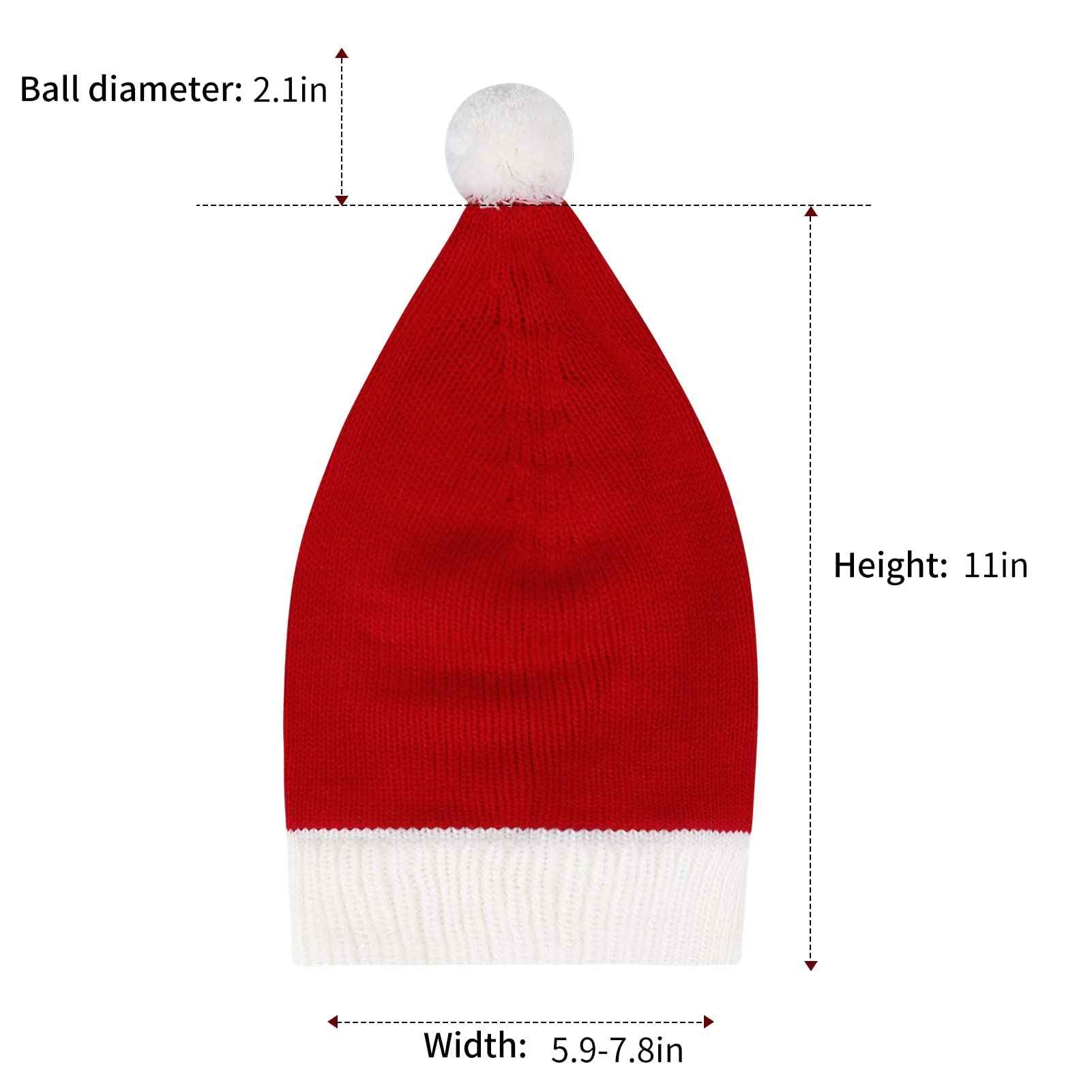 Christmas Hat Baby Small Santa Hats with Bobble Santa Claus Decorative Knitted Jumper Hats Red for Baby Toddler Children Gift Christmas Hat