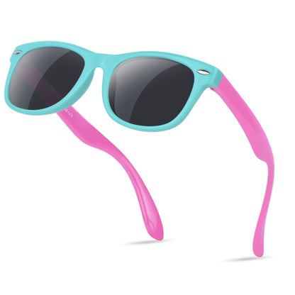 Nlieanuc Children's Sunglasses 3-10 Years for Boys Girls Polarised Children's Sunglasses UV400 Protection with Rubber Frame