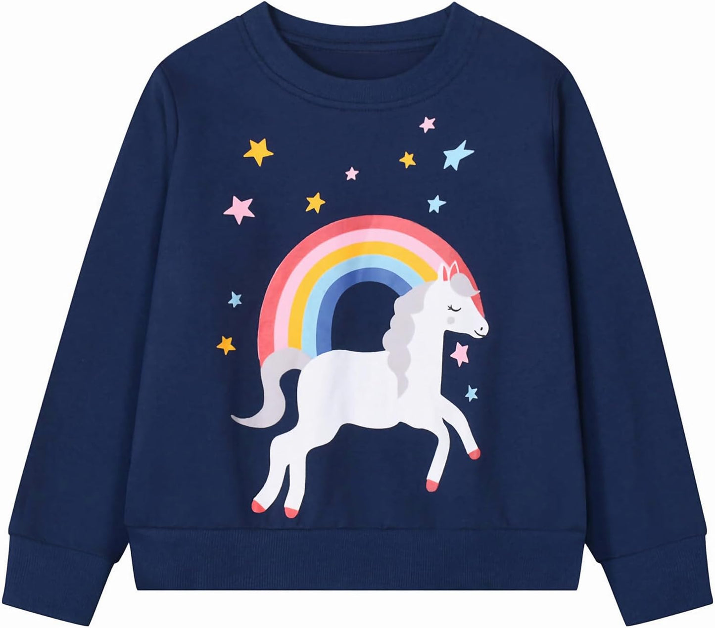 Gumyoss Sweatshirt Mädchen Pullover für Kinder Mädchen Baumwolle Sweater Kleinkind Mädchen Langarm Tops Alter 2-8 Jahre