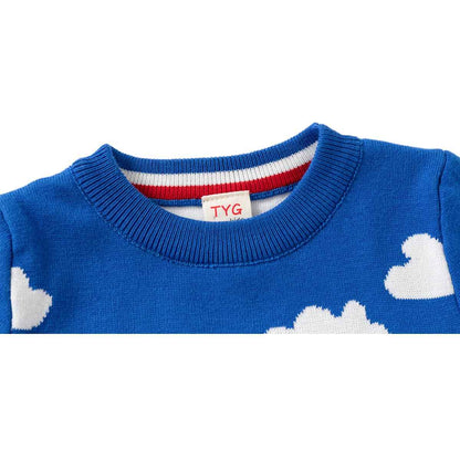 Fandecie Children's Christmas Jumper Cotton Crew Neck Christmas Elk Santa Sweater Girls Boys Sweatshirt Jumper 2-7 Years