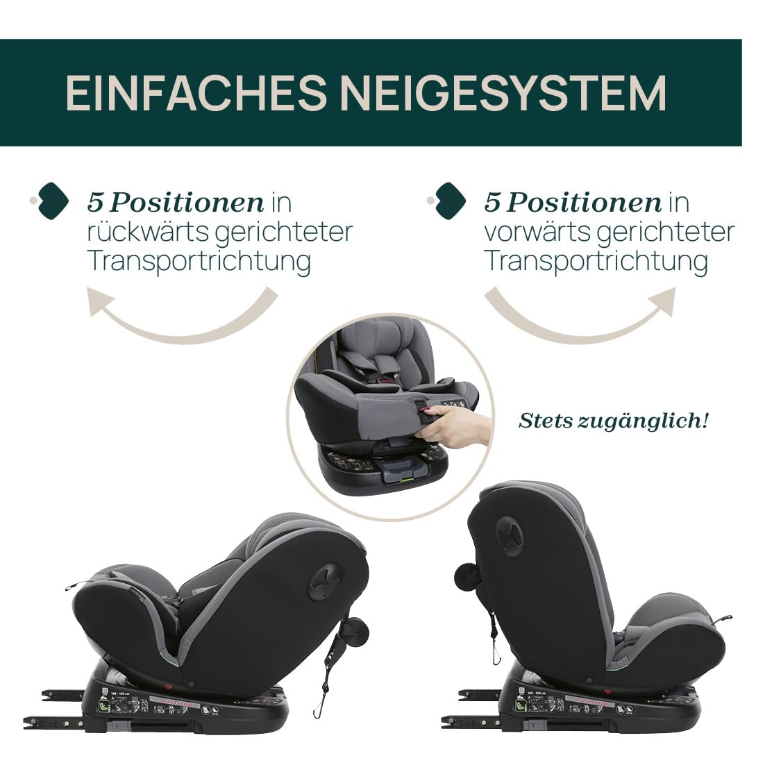 Chicco Unico Evo I-Size, Kindersitz 0-36 Kg, für Kinder von 40 bis 150 cm, homologiert ECE R129/03, Isofix 360° drehbar und neigbar, Gruppe 0+/1/2/3 von 0 bis 12 Jahren, Schwarz