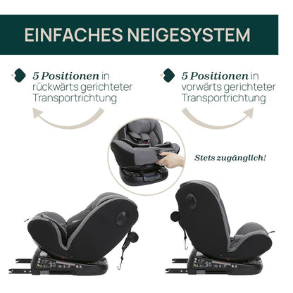 Chicco Unico Evo I-Size, Kindersitz 0-36 Kg, für Kinder von 40 bis 150 cm, homologiert ECE R129/03, Isofix 360° drehbar und neigbar, Gruppe 0+/1/2/3 von 0 bis 12 Jahren, Schwarz