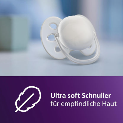 Philips Avent Babyflaschen mit AirFree Ventil, Geschenkset für Neugeborene – 4 Babyflaschen, ultra soft Schnuller und Flaschenbürste, Babys von 0–12 Monaten und älter (Modell SCD657/11) - Meloni2
