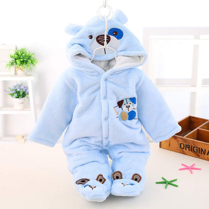 Gaorui Newborn Unisex Baby Winter Jumpsuit with Hood Romper Fleece Onesie All in One Snowsuit Outfits