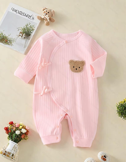 Babyfond 1 Pack Baby Bodysuit, Neugeborenes Baby warmer Baumwollbody mit Hut, 100% Baumwolle Kleinkind Homewear Verdickte Frühlings- und Herbstkleidung