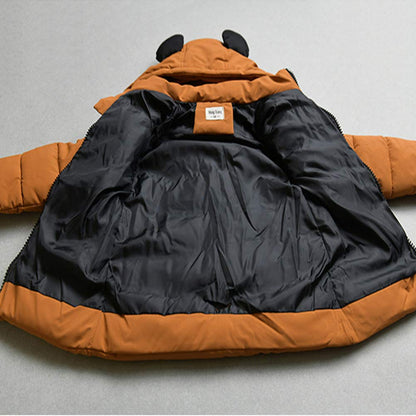 Sxshun Boy's Winter Jacket with Removable Hood Thickened Outdoor Jacket Winter Coat Down Jacket