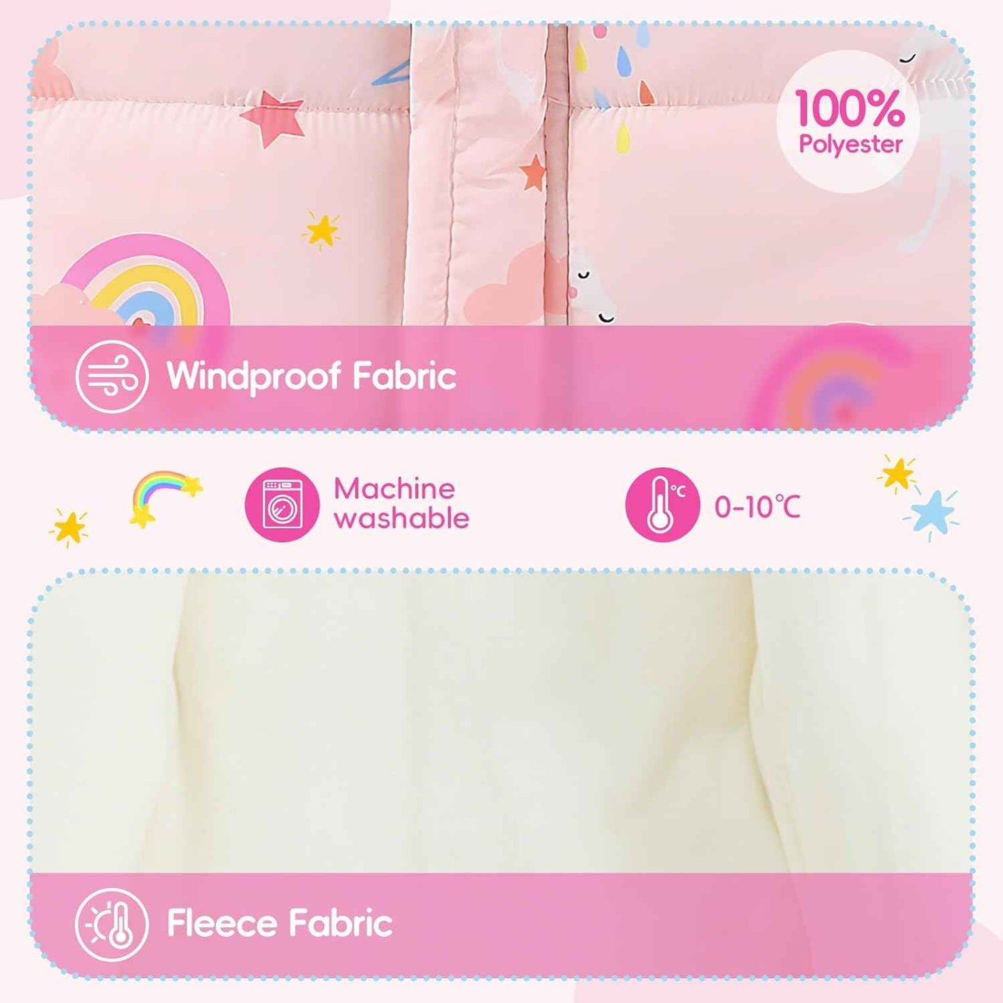 JiAmy Baby Snowsuit, Toddler Winter Romper Girls Boys Winter Jumpsuit with Hood Long Sleeve Jumpsuit Cute Prints for 3-24 Months