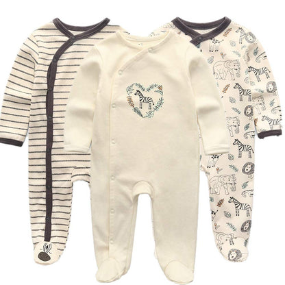 Kiddiezoom Baby-Jungen Mädchen Schlafstrampler, 3er Pack