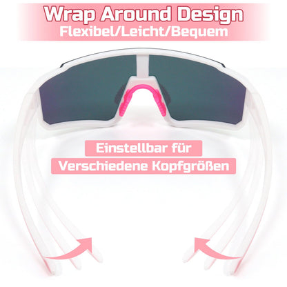 Rosedreamer Schnelle Brille Sport Sonnenbrille Herren Damen Polarisierte Sonnenbrille Fahrradbrille Laufbrille für MTB Rennrad Radfahren Biking Ski FahrradLaufen mit UV400 Schutzbrille