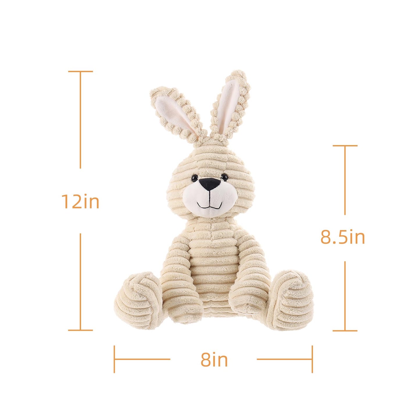 Apricot Lamb Cuddly Toy Green Rabbit 23 cm - Plush Toy Plush Toy for Children and Baby - Fluffy Stuffed Toy for Playing, Gift & Cuddling - Cosy Cuddly Toy - Cord Rabbit