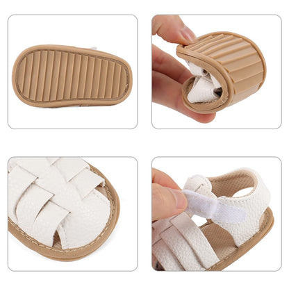 MASOCIO Babyschuhe Mädchen Sandalen Sommer Schuhe Flach Gummi Rutschfest
