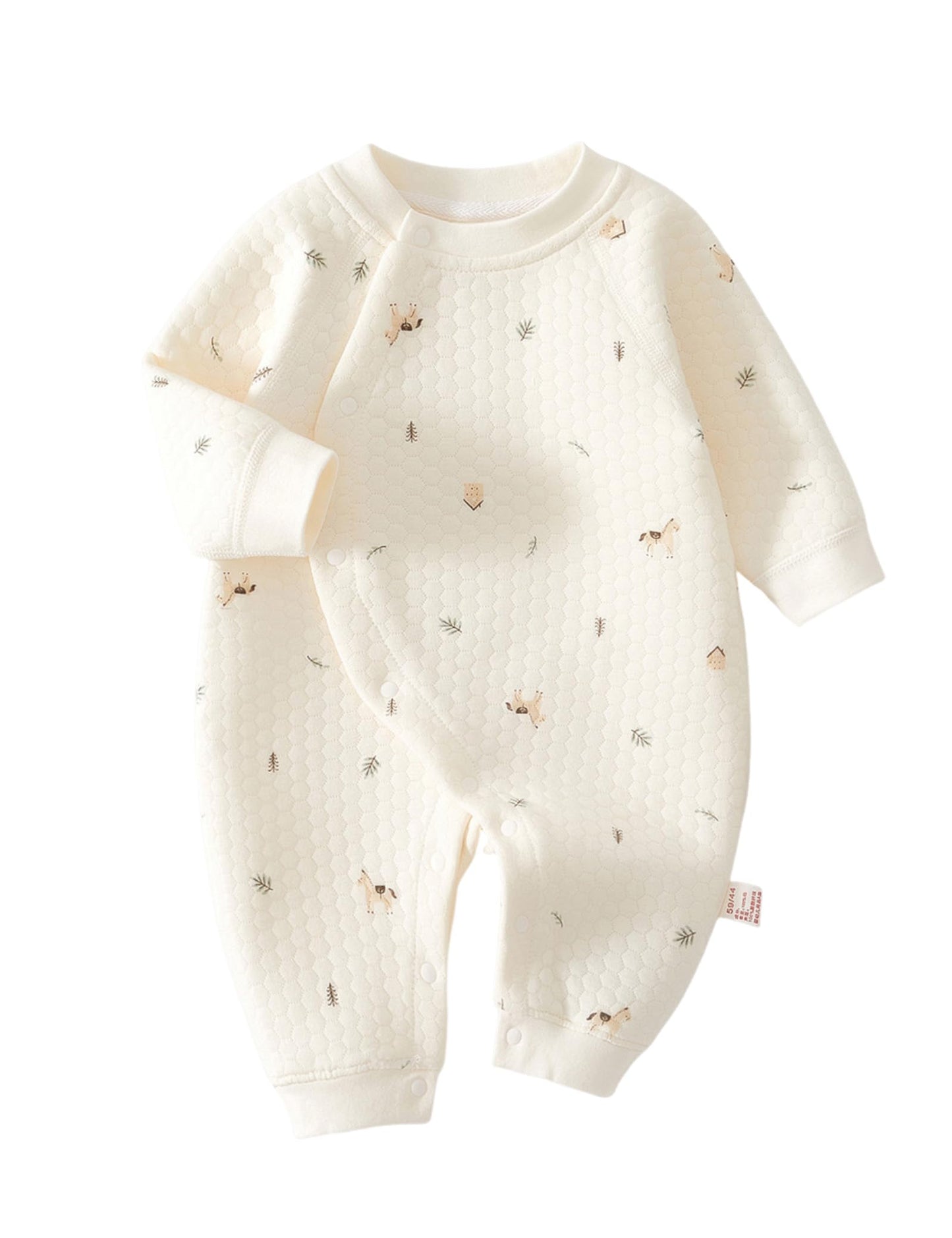 Neugeborener Unisex Strampler, Langarm-Overall, 100 % Baumwolle, weich und bequem, für Babys, Oberbekleidung und Nachtwäsche, geeignet für alle Jahreszeiten