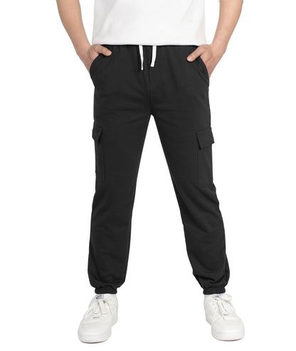 YOUNGSOUL Kinder Jogginghose Jungen Cargo Jogger Hose Sweathose Freizeithose mit Elastischem Bund