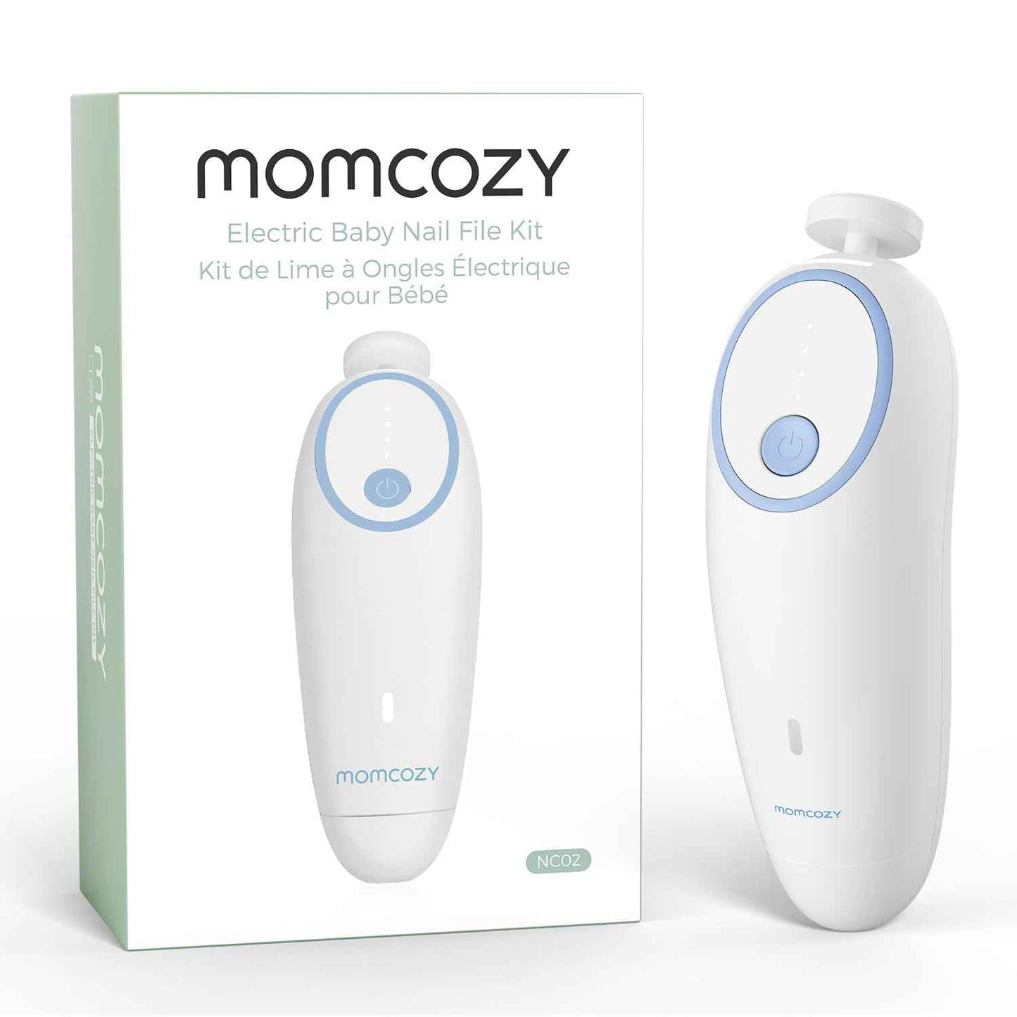 Baby Nagelfeile Elektrisch, Sanfter Baby Nageltrimmer Elektrisch Wiederaufladbar, Baby Nagelknipser Elektrisch, 7 Schleifkopf Ersatzpads