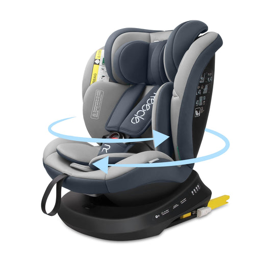 Reecle 360 Drehbar i-Size Kindersitz mit ISOFIX 40-150 cm (0-36 kg) Reboarder, ab Geburt -12 Jahre, ECE R129 - Meloni2