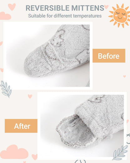 Baby Schneeanzüge mit Kapuze, Baby Overall Winter Fleece Strampler Neugeborenen Junge und Mädchen Einteiler Anzug für 0-12 Monate