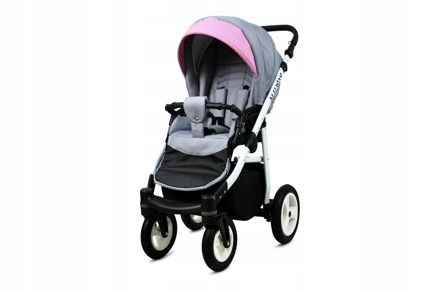 BabyLux® Kinderwagen Set 4 in 1 - Alu Way - incl. Babywanne, Buggy Sportsitz, Auto-Babyschale, ISOFIX-Basisstation - Autositz - Kinderwagenset - Kombikinderwagen mit Wickeltasche usw.
