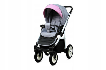 BabyLux® Kinderwagen Set 4 in 1 - Alu Way - incl. Babywanne, Buggy Sportsitz, Auto-Babyschale, ISOFIX-Basisstation - Autositz - Kinderwagenset - Kombikinderwagen mit Wickeltasche usw.
