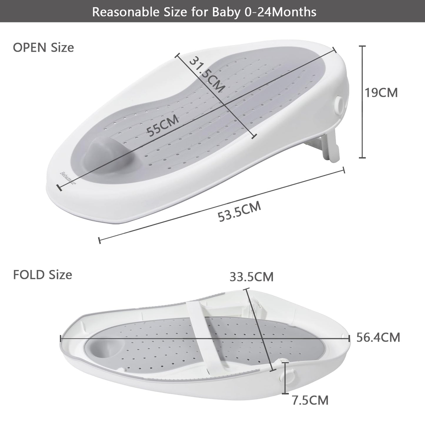 Bebamour Baby Bath Seat 6 Months + Child Bathtub Non-Slip Bath Chair, Water Jug