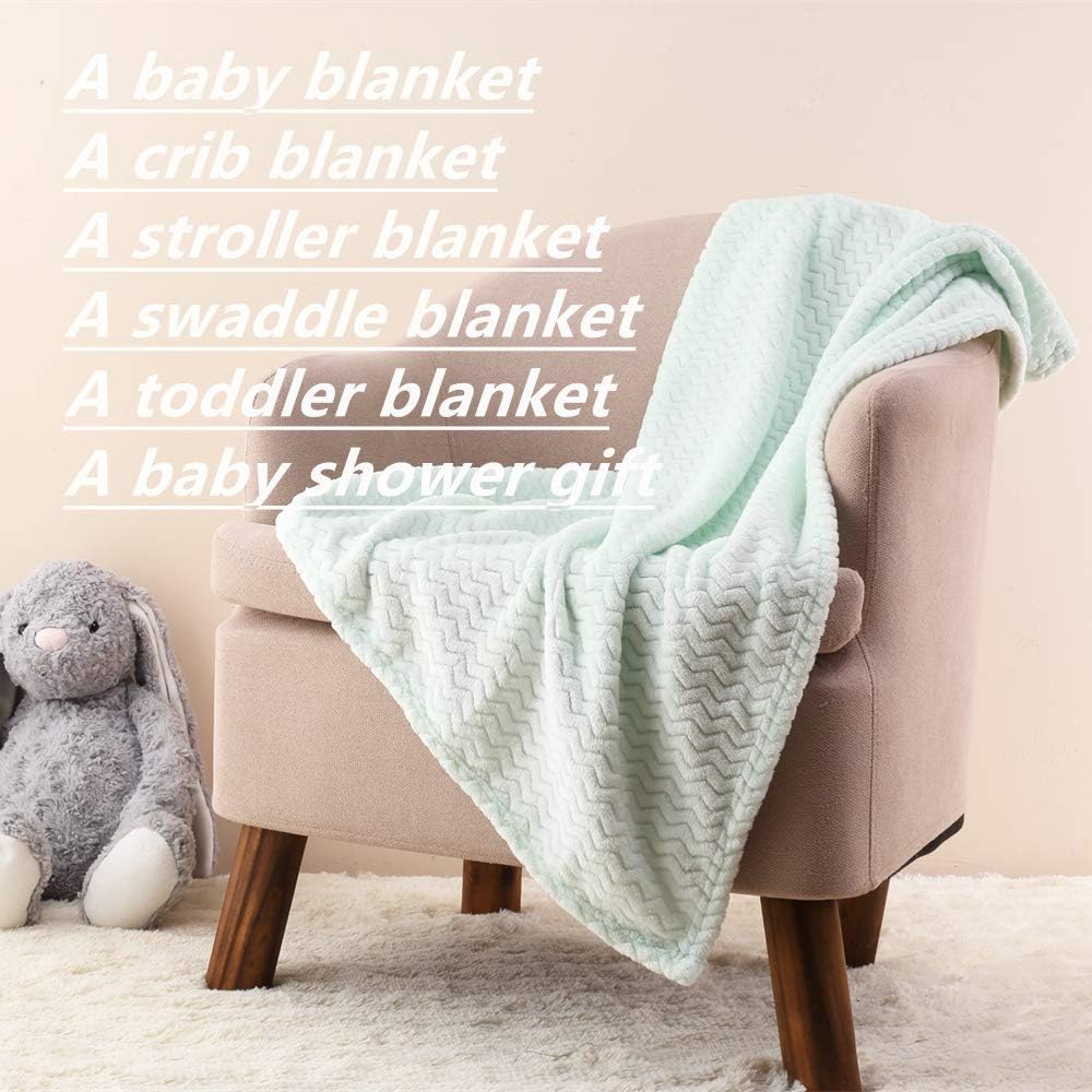 CREVENT Kleine Flauschige warme Baby-Überwurfdecke für Jungen, Kleinkinder, Kinderbett, Kinderwagen, 75 cm x 100 cm, graue Wolke