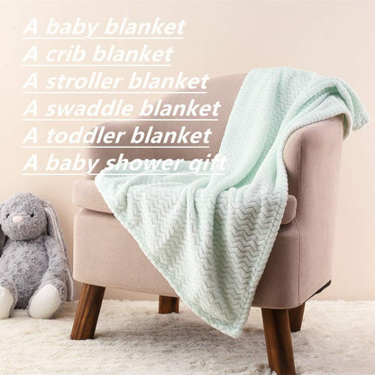 CREVENT Kleine Flauschige warme Baby-Überwurfdecke für Jungen, Kleinkinder, Kinderbett, Kinderwagen, 75 cm x 100 cm, graue Wolke