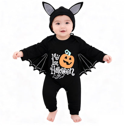 Halloween Kostüm Baby Fledermaus Skelett Strampler