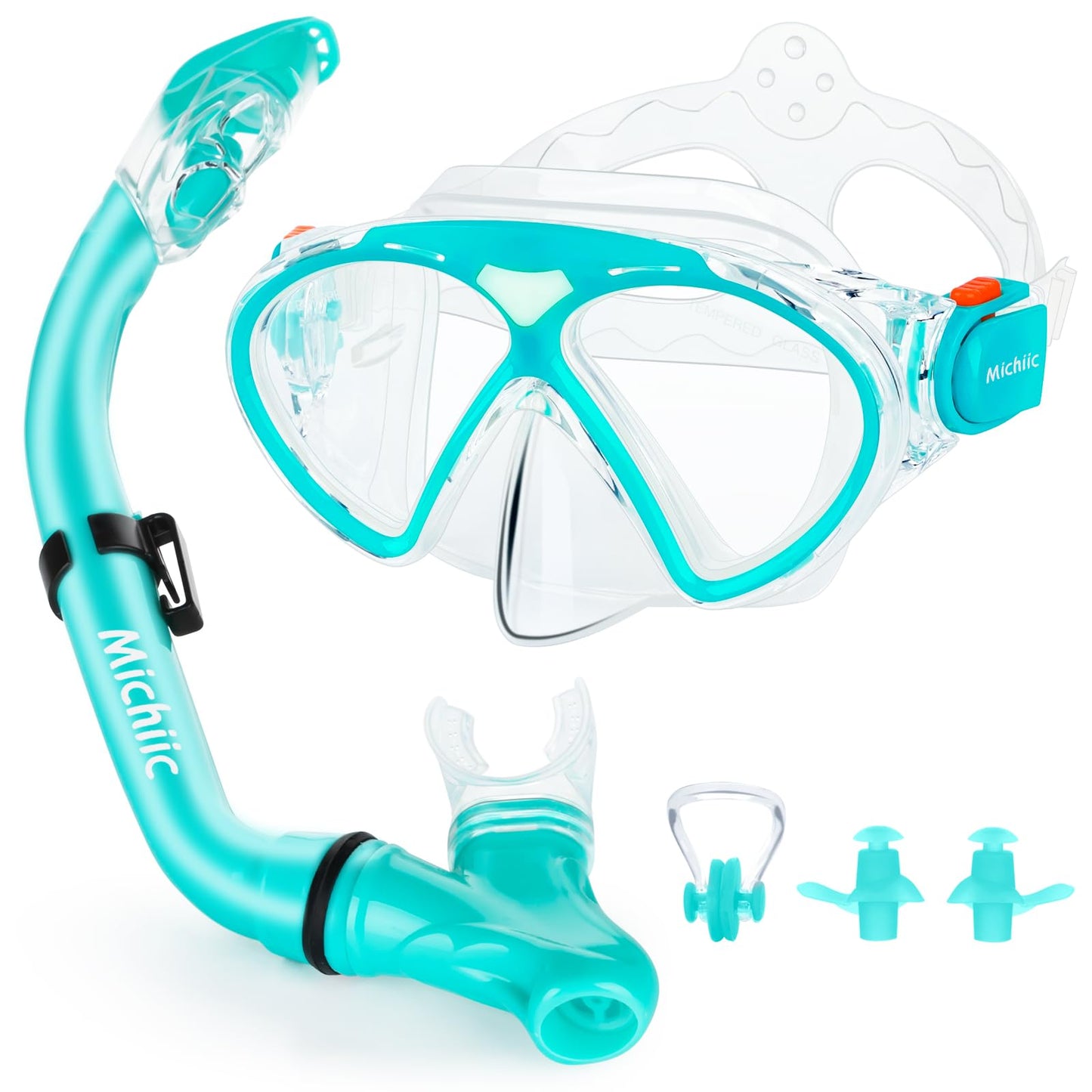 Schnorchelset für Kinder,Taucherbrille und Trocken Schnorchel,Taucherbrille Kinder mit Leichtes Atmen Dry Schnorchel, Panorama-Weitblick Tauchmaske Schnorchelmaske Tauchen Set