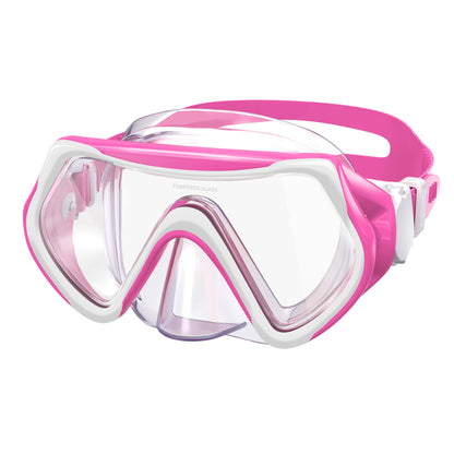 Findway Children's Diving Goggles, Swimming Goggles, Snorkel Mask for Boys Girls Teenagers, Diving Mask with Nose Cover, 180° Panorama, HD, Anti-Fog, Anti-Leak, Diving Goggles for Children 4-16 Years