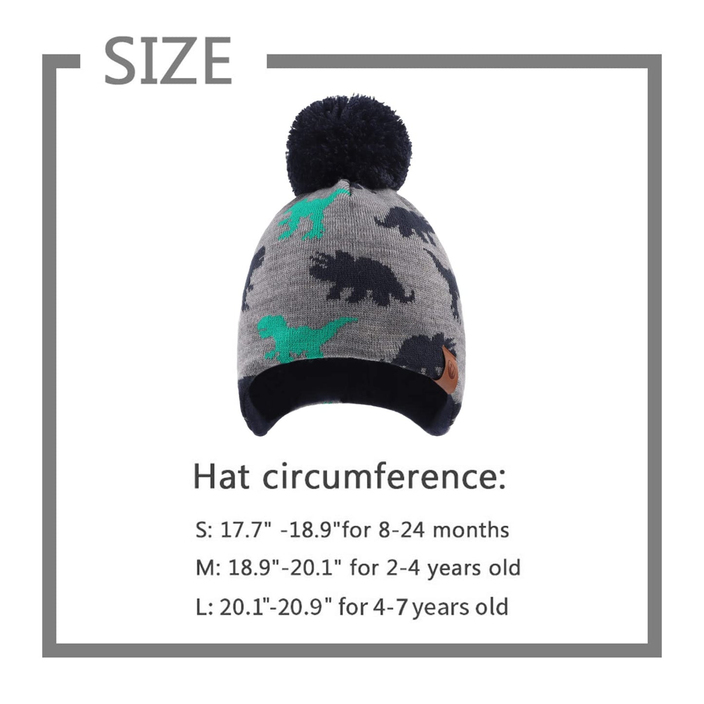 XIAOHAWANG Baby Strickmütze Winter Babymütze Junge Warme Kindermütze Junge Beanie Mütze Dicke Wintermütze für Herbst,Winter