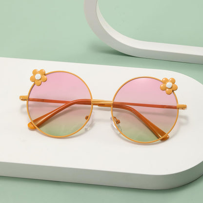 Hifot Sonnenbrille Kinder für Mädchen, Kinder Pilotenbrille mit Edelstahl Metall Gestel Kleinkind Sonnenbrille Kinder Sonnenbrillen 3-12jahre
