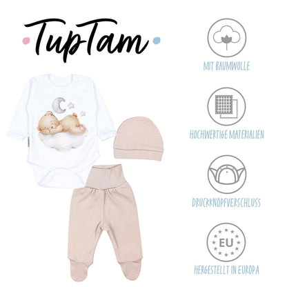 TupTam 3-Piece Unisex Baby Clothing Set with Print