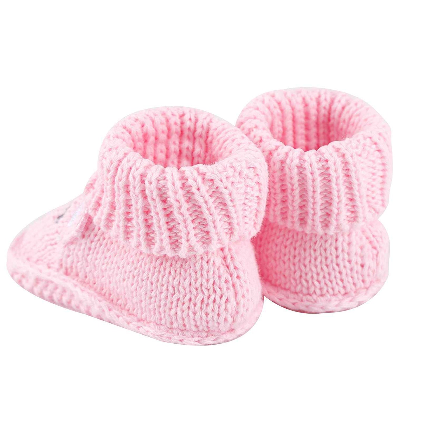 LACOFIA 2 Pairs Newborn Knitted Baby Shoes Soft Baby Boys Girls Ankle Boots 0-3 Months