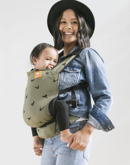 Tula Lite Babytrage und Babytrage-Tasche in Einem, Leicht Kompakt Ergonomisch, Bauchtrage Rückentrage Reise Babytrage, Discover