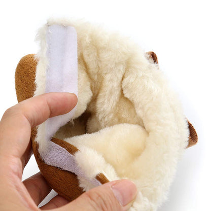 LACOFIA Baby Girls Soft Sole Winter Boots Toddler Warm Fleece Slippers Crawling Shoes