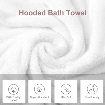 TMRBBesty Baby Bath Towels, Hooded Towel Children, Baby Towels Hood, Hooded Towel, Baby Bath Towel with Hood, Suitable for Children Aged 0-3, Panda Pattern, 80 x 80 cm