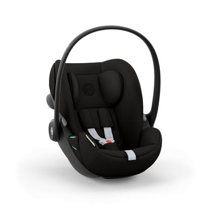 CYBEX Gold Babyschale Cloud G i-Size Comfort, Inkl. Neugeboreneneinlage, Ab Geburt bis ca. 24 Monate, Für Kinder ab 40 cm bis 87 cm, Max. 13 kg, Moon Black - Meloni2