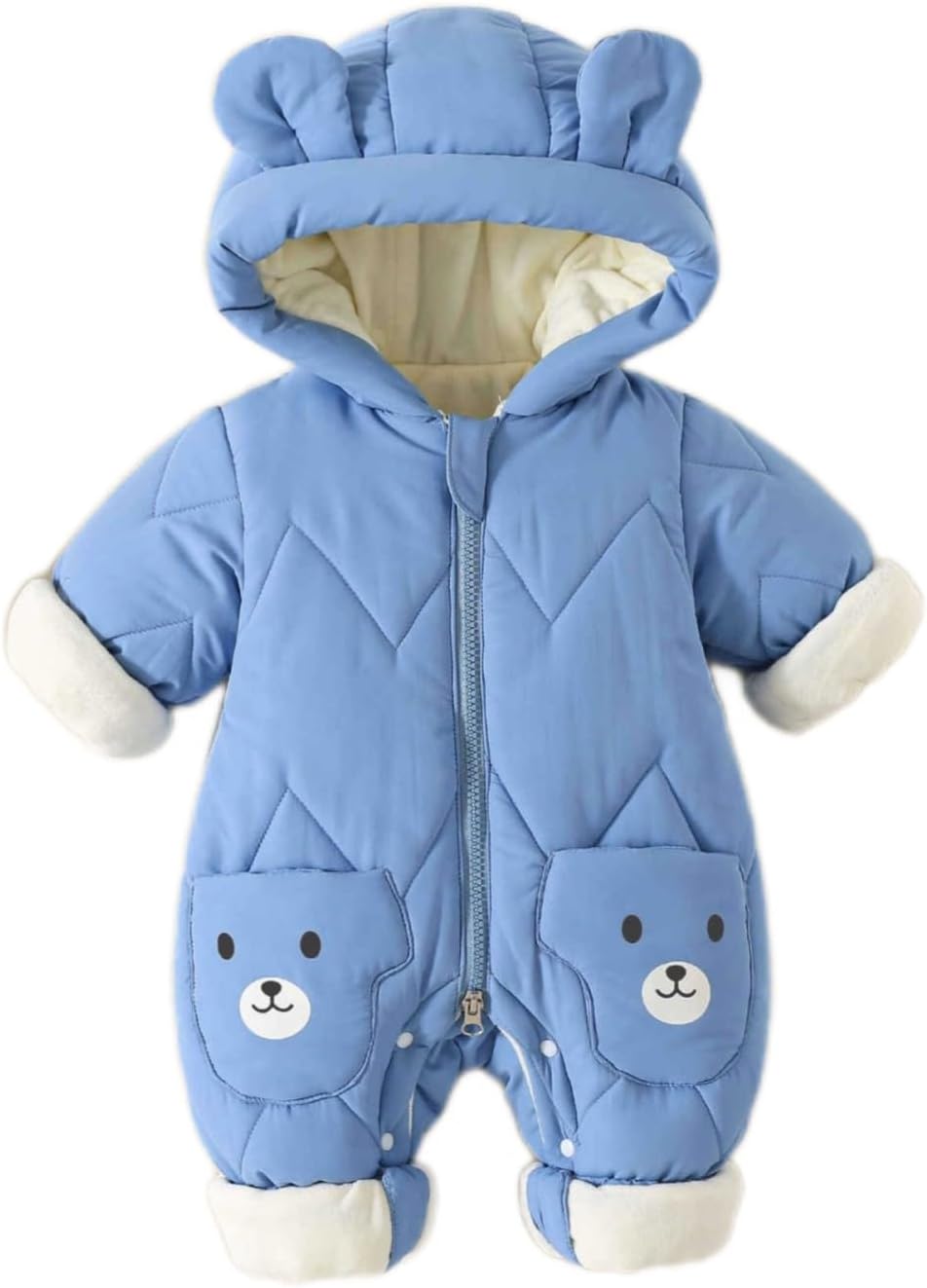 JiAmy Baby Snowsuit, Baby Boys Girls Winter Jumpsuit Romper Newborn Snow Overall 0-12 Months