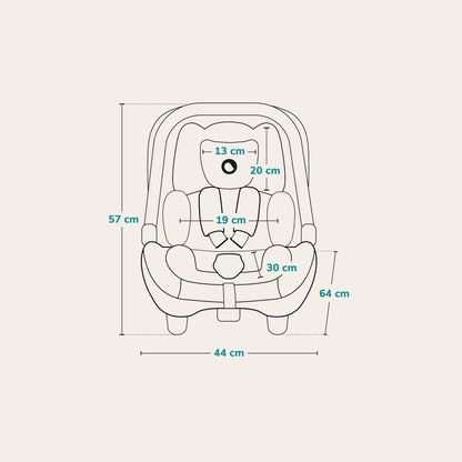 LIONELO ASTRID i-Size Baby Autositz 40-87 cm, Babyschale Gruppe 0+, Rückwärtsgerichtete Montage, 3-Punkt-Sicherheitsgurt Seitenschutz, Sitzeinlage Dri-Seat - Meloni2
