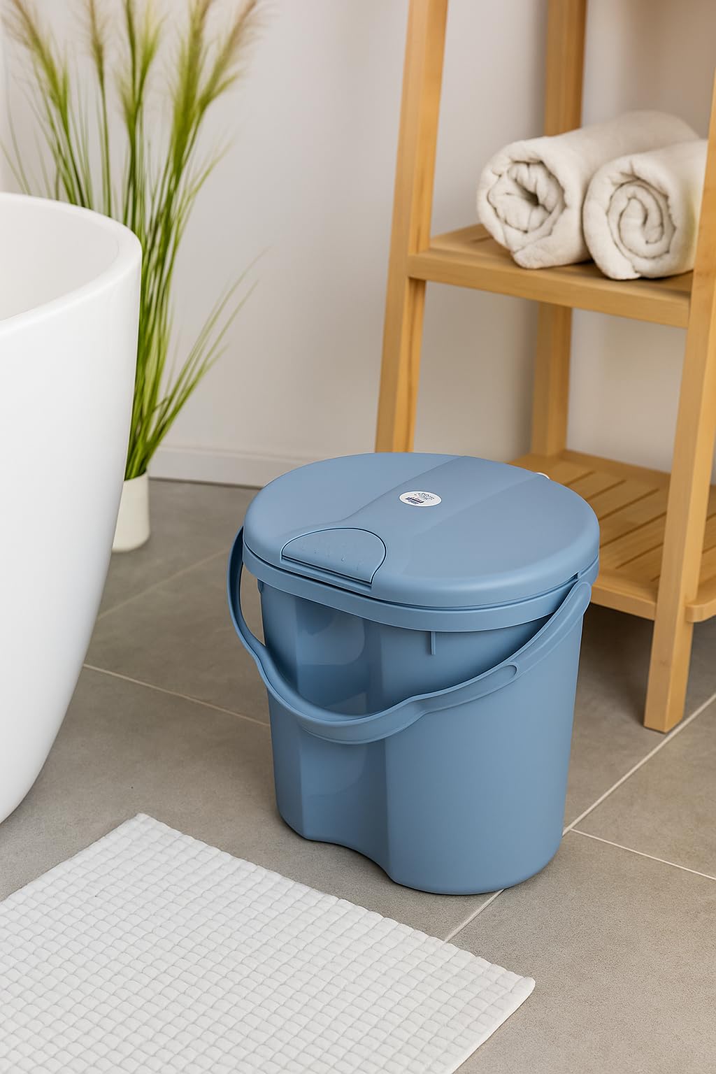 Rotho Babydesign TOP Windeleimer - recycelt - Windeleimer - geruchsdicht - ohne Nachfüllkasetten - Wickeleimer - weiss