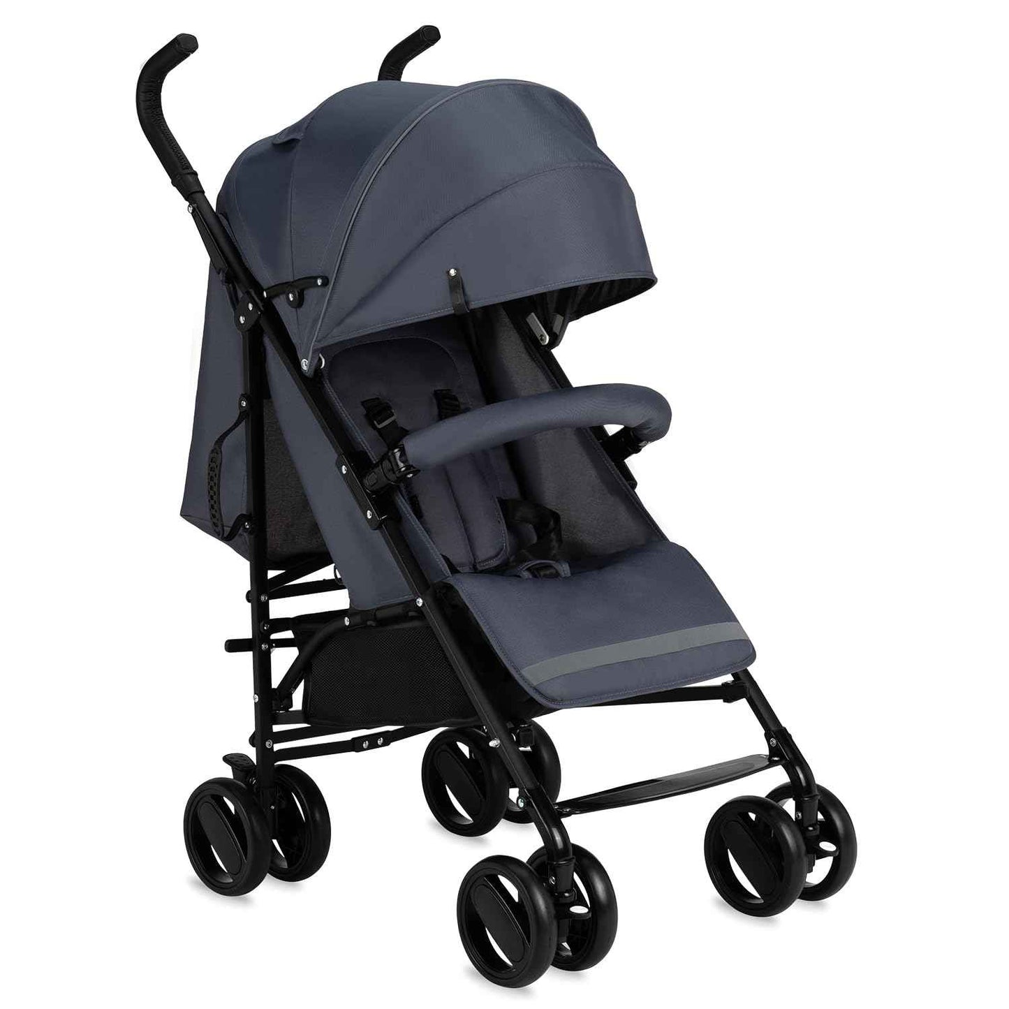 MoMi AKIRA Kinderbuggy Kinderwagen ab 6 Monaten (bis 15 kg), verstellbarer 5-Punkt-Sicherheitsgurt, Babytasche, Einkaufskorb, Regen- und Insektenschutz.
